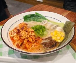 Handcrafted ramen bowl with soft egg at Green Neko, Safdarjung Enclave, South Delhi